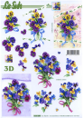 3D Schneidebogen Stiefmütterchensträusse
